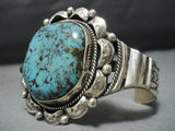 Huge Dynamic Vintage Native American Jewelry Navajo Turquoise Sterling Silver Bracelet Old Cuff-Nativo Arts