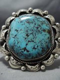 Huge Dynamic Vintage Native American Jewelry Navajo Turquoise Sterling Silver Bracelet Old Cuff-Nativo Arts