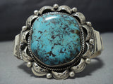 Huge Dynamic Vintage Native American Jewelry Navajo Turquoise Sterling Silver Bracelet Old Cuff-Nativo Arts