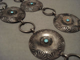 Huge Earlier 1900's Vintage Navajo Turquoise Native American Jewelry Silver Necklace-Nativo Arts