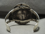 Huge Early 1900's Vintage Navajo Domed Royston Turquoise Native American Jewelry Silver Bracelet Old-Nativo Arts