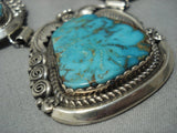 Huge & Heavy!! Vintage Navajo Royston Turquoise Sterling Native American Jewelry Silver Bracelet-Nativo Arts