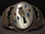 Huge Huge Huge Old Zuni Bird Native American Jewelry Silver Bracelet Old Vtg Cuff-Nativo Arts