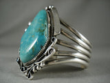Huge Huge Vintage Navajo Turquoise Native American Jewelry Silver Bracelet-Nativo Arts