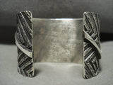 Huge Important Aaron Anderson Tufa Casted Native American Jewelry Silver Bracelet-Nativo Arts