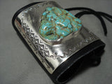 Huge Men's Vintage Navajo 'Royston Chunk Turquoise' Native American Jewelry Silver Ketoh Bracelet-Nativo Arts