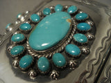 Huge Modernistic Vintage Navajo Turquoise Native American Jewelry Silver Ketoh Bracelet-Nativo Arts