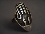 Huge Museum Vintage Hopi hand Native American Jewelry Silver Ring-Nativo Arts