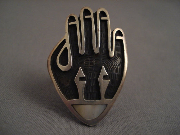 Huge Museum Vintage Hopi hand Native American Jewelry Silver Ring-Nativo Arts