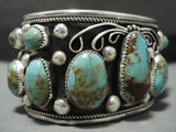 Huge Navajo 'Natural Royston Turquoise' Native American Jewelry Silver Bracelet-Nativo Arts