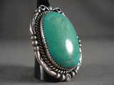 Huge Navajo Royston Turquoise Tso Family Native American Jewelry Silver Ring-Nativo Arts