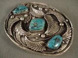 Huge Old Men's Navajo Native American Jewelry jewelry Turquoise Vintage Buckle-Nativo Arts