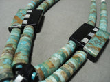 Huge Santo Domingo Royston Turquoise Bird Necklace-Nativo Arts
