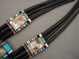 Huge Santo Domingo Turquoise Coral Sterling Native American Jewelry Silver Necklace-Nativo Arts