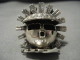 Huge Sterling Silver Dancer Ring-Nativo Arts