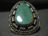 Huge Tso Family Royston Turquoise Native American Jewelry Silver Ring-Nativo Arts