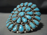 Huge Turquoise Sunrays Navajo Native American Jewelry Silver Ring-Nativo Arts