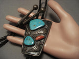 Huge Vintage early Easter Blue Turquoise Bolo Tie-Nativo Arts