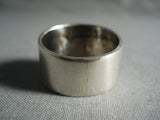 Huge Vintage Hopi 'Double Motif' Native American Jewelry Silver Ring-Nativo Arts