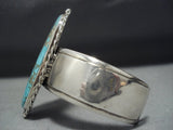 Huge!! Vintage Native American Jewelry Navajo #8 Turquoise Sterling Silver Bracelet Old Cuff-Nativo Arts