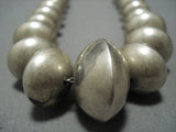 Huge!! Vintage Native American Jewelry Navajo Hand Pounded Sterling Silver Necklace Old Jewelry-Nativo Arts
