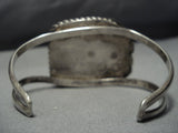 Huge Vintage Native American Jewelry Navajo Natural Royston Turquoise Sterling Silver Bracelet Old-Nativo Arts
