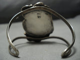 Huge Vintage Native American Jewelry Navajo Rare Turquoise Sterling Silver Cuff Bracelet-Nativo Arts