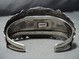 Huge Vintage Native American Jewelry Navajo Sterling Silver Flank Sky Blue Turquoise Bracelet Old Cuff-Nativo Arts