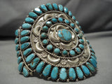 Huge Vintage Native American Navajo Royston Turquoise Sterling Silver Bracelet Old-Nativo Arts