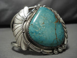 Huge!! Vintage Native American Navajo Royston Turquoise Sterling Silver Bracelet Old Cuff-Nativo Arts