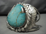Huge!! Vintage Native American Navajo Royston Turquoise Sterling Silver Bracelet Old Cuff-Nativo Arts