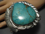 Huge!! Vintage Native American Navajo Royston Turquoise Sterling Silver Bracelet Old Cuff-Nativo Arts