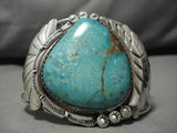 Huge!! Vintage Native American Navajo Royston Turquoise Sterling Silver Bracelet Old Cuff-Nativo Arts