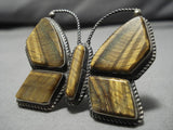 Huge!! Vintage Native American Navajo Tiger's Eye Sterling Silver Nativw American Ring-Nativo Arts