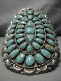 Huge! Vintage Native American Navajo Zuni Dan Wauneka Royston Turquoise Sterling Silver Bracelet-Nativo Arts