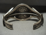 Huge Vintage Navajo 1884 Coin Turquoise Native American Jewelry Silver Mercury Dime Bracelet-Nativo Arts
