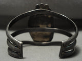 Huge Vintage Navajo Deep Blue Turquoise Native American Jewelry Silver Bracelet-Nativo Arts