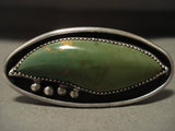 Huge Vintage Navajo 'Green Turquoise Of Plenty' Native American Jewelry Silver Ring-Nativo Arts