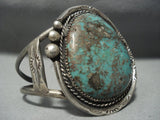 Huge!! Vintage Navajo Green Turquoise Sterling Native American Jewelry Silver Bracelet-Nativo Arts
