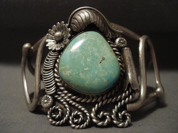 Huge Vintage Navajo 'Light Green Turquoise' Native American Jewelry Si ...