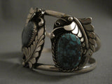 Huge Vintage Navajo Mid 1900's Turquoise Native American Jewelry Silver Bracelet-Nativo Arts