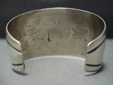 Huge!! Vintage Navajo Native American Jewelry jewelry Hand Carved Birds Sterling Silver Bracelet Old-Nativo Arts