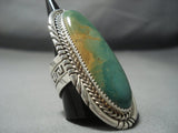 Huge Vintage Navajo Native American Jewelry jewelry Royston Turquoise Sterling Silver Ring Old-Nativo Arts