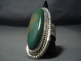 Huge Vintage Navajo Native American Jewelry jewelry Royston Turquoise Sterling Silver Ring Old-Nativo Arts