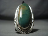 Huge Vintage Navajo Native American Jewelry jewelry Royston Turquoise Sterling Silver Ring Old-Nativo Arts