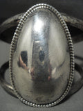 Huge Vintage Navajo 'Native American Jewelry Silver Sphere' Sterling Bracelet Old Pawn-Nativo Arts