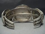 Huge!! Vintage Navajo Nevada Turquoise Sterling Silver Bracelet-Nativo Arts