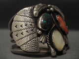 Huge Vintage Navajo Old Bisbee Turquoise Native American Jewelry Silver Bracelet-Nativo Arts