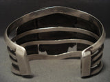 Huge Vintage Navajo Old Bisbee Turquoise Native American Jewelry Silver Bracelet-Nativo Arts
