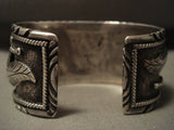 Huge Vintage Navajo Old Kinmgan Turquoise Native American Jewelry Silver Bracelet-Nativo Arts